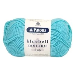 Patons Bluebell Merino 5ply Crochet & Knitting Yarn, Icy Blue- 50g Merino Wool Yarn