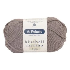 Patons Bluebell Merino 5ply Crochet & Knitting Yarn, Mouse Brown- 50g Merino Wool Yarn
