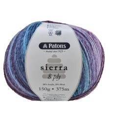Patons Sierra Crochet & Knitting Yarn 8 Ply, Sundown- 150g Acrylic Wool Yarn Blend Yarn