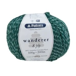 Patons Wanderer Crochet & Knitting Yarn 8 Ply, Red Eucalyptus- 100g Corriedale Wool Yarn
