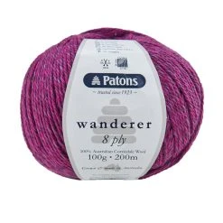 Patons Wanderer Crochet & Knitting Yarn 8 Ply, Star Gazer- 100g Corriedale Wool Yarn