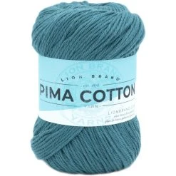 Lion Brand Pima Cotton Crochet & Knitting Yarn, Dragonfly- 100% Cotton Yarn 85g