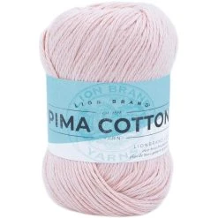 Lion Brand Pima Cotton Crochet & Knitting Yarn, Mademoiselle- 100% Cotton Yarn 85g