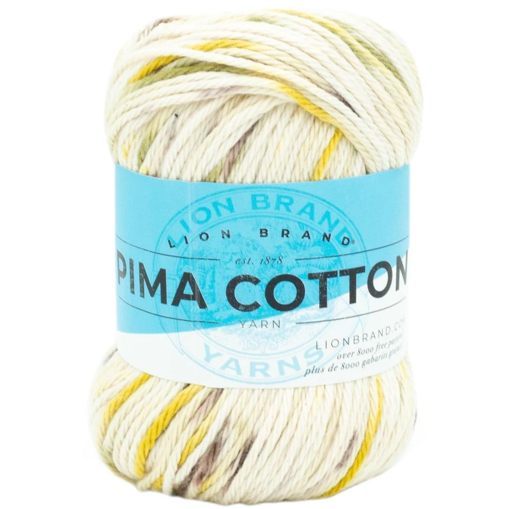Lion Brand Pima Cotton Crochet & Knitting Yarn, Inspector- 100% Cotton Yarn 85g