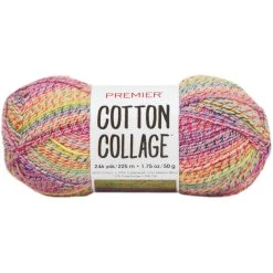 Premier® Premier Cotton Collage Crochet & Knitting Yarn, Sunshine Multi- 50g Cotton Blended Yarn
