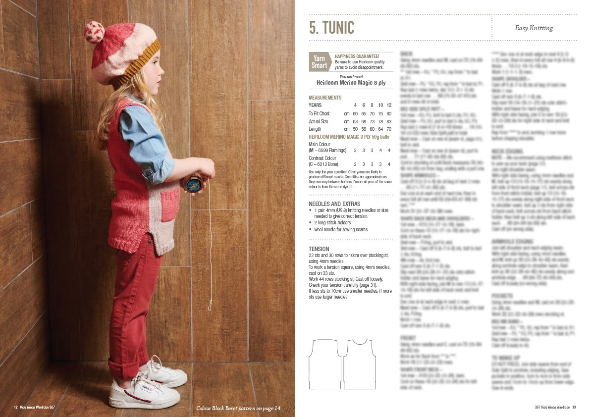 Cleckheaton Kids Winter Wardrobe Pattern Book 367 - Image 7