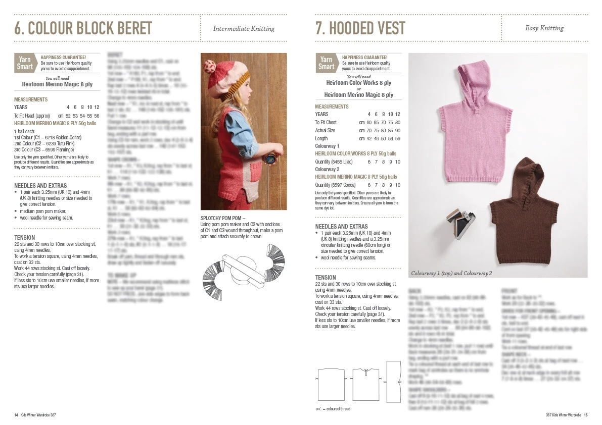 Cleckheaton Kids Winter Wardrobe Pattern Book 367 - Image 8