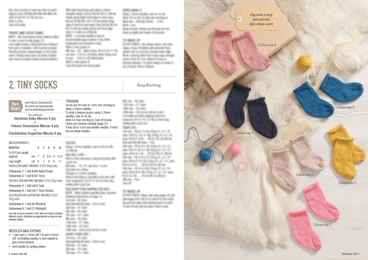 Patons Newborn Gifts Pattern Book 368 - Image 3