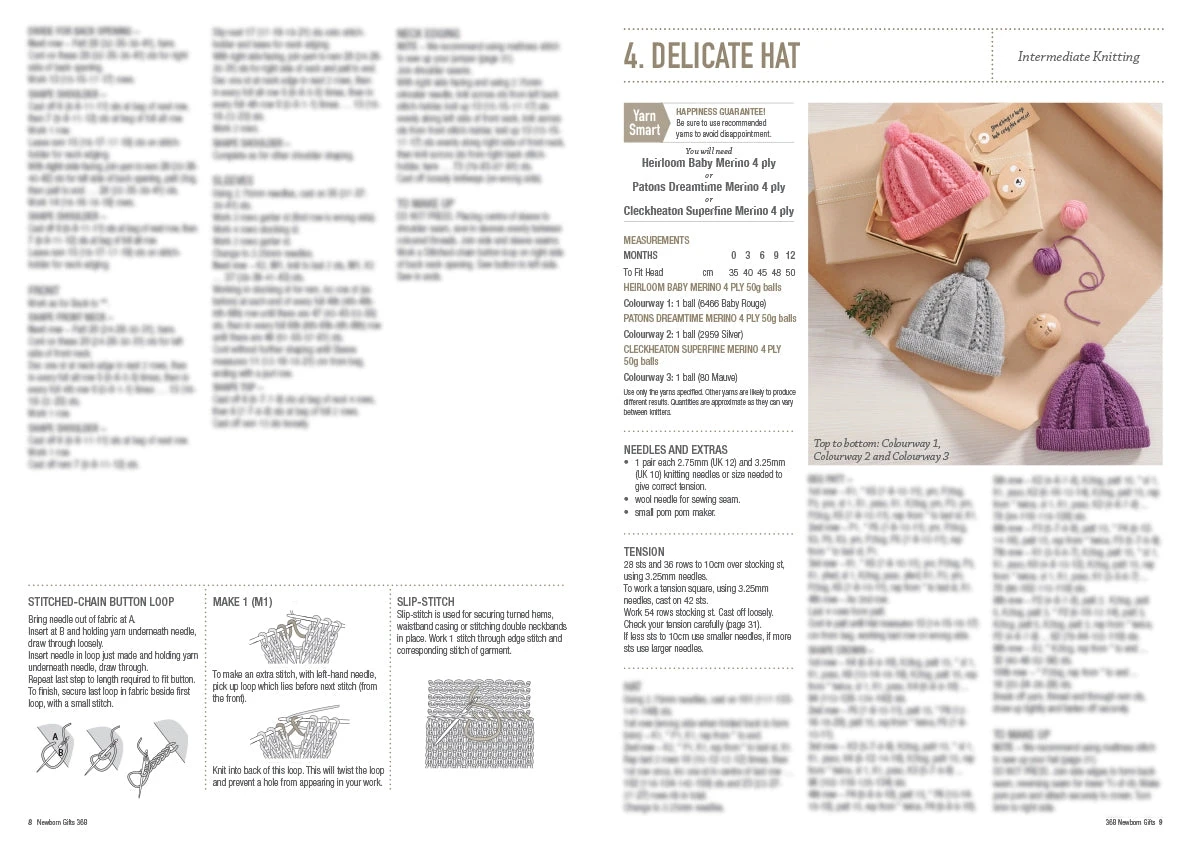 Patons Newborn Gifts Pattern Book 368 - Image 5