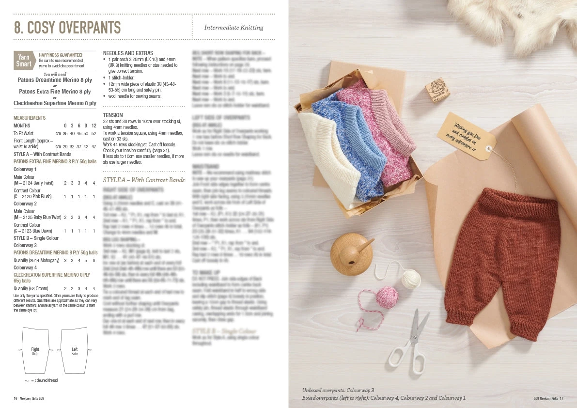 Patons Newborn Gifts Pattern Book 368 - Image 9