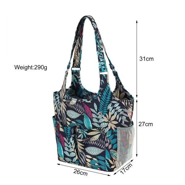 Mayd Knitting Tote Bag, Urban Jungle- Shoulder Carry Straps - Image 9
