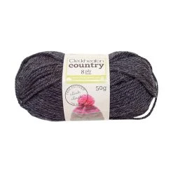 Cleckheaton Country 8ply Crochet & Knitting Yarn, Charcoal Blend- 50g Wool Yarn