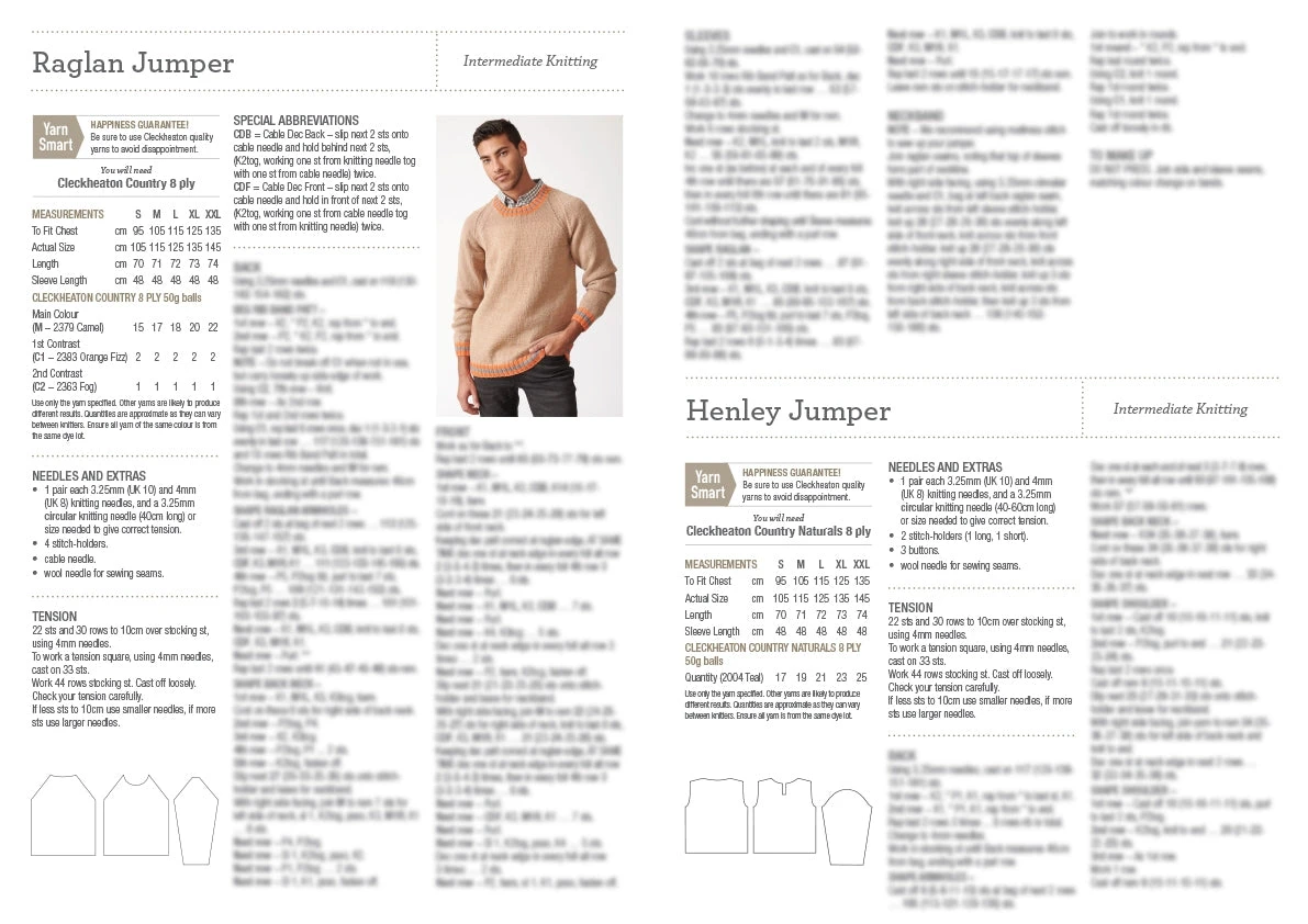 Cleckheaton Mens Knits Pattern Book 1015 - Image 2