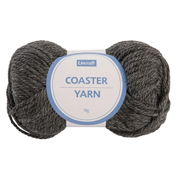 Lincraft Coaster Crochet & Knitting Yarn, Charcoal- 50g Wool Alpaca Blend Yarn