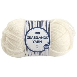 Lincraft Grasslands Crochet & Knitting Yarn 8ply, Winter White- 50g Merino Wool Yarn