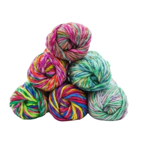 Makr Harlequin Crochet & Knitting Yarn, Chartreuse Mix- 100g Acrylic Wool Yarn - Image 2