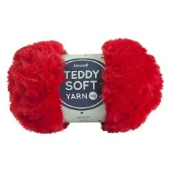 Makr Teddy Soft Crochet & Knitting Yarn, Red- 100g Polyester Yarn